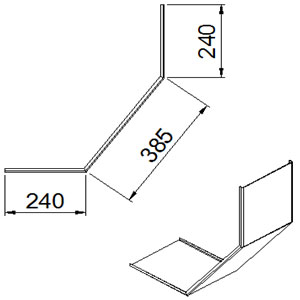 Nắp chuyển cấp 90 độ cáp ngoài H = 100 (N1O-01 Type)