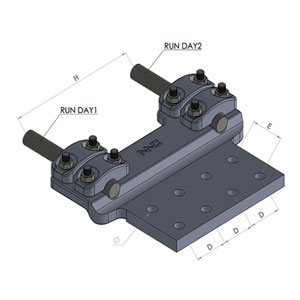 Đầu nối dây phẳng bắt 2 dây và cực thiết bị 8 lỗ nắp rời