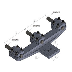 Đầu nối dây phẳng bắt 3 dây và cực thiết bị 4 lỗ nắp rời