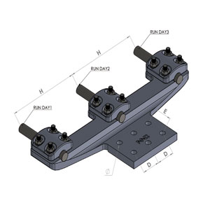 Đầu nối dây phẳng bắt 3 dây và cực thiết bị 6 lỗ nắp liền