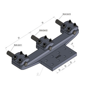 Đầu nối dây phẳng bắt 3 dây và cực thiết bị 8 lỗ nắp liền