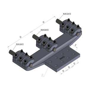 Đầu nối dây phẳng bắt 3 dây và cực thiết bị 8 lỗ nắp rời