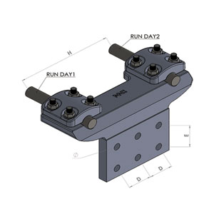Đầu nối dây vuông góc bắt 2 dây và cực thiết bị 6 lỗ nắp liền
