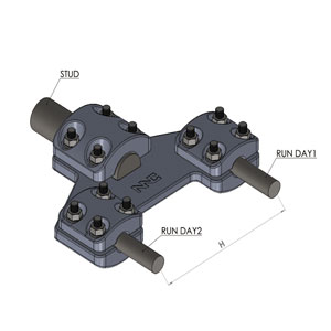Đấu nối dây thẳng bắt 2 dây và cực thiết bị hình trụ nắp liền