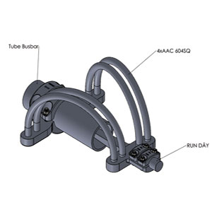 Đầu nối dây thẳng bắt ống thanh cái giãn nở và cực thiết bị hình trụ