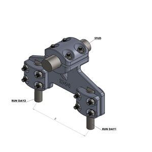 Đầu nối dây bắt cực thiết bị hình trụ và 2 dây rẽ nhánh nắp liền