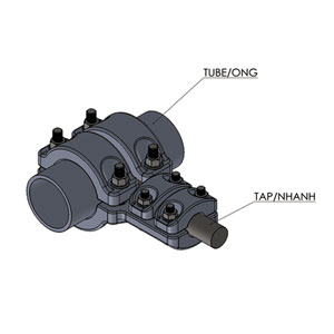 Đầu nối dây rẽ nhánh bắt 1 dây và ống thanh cái nắp rời