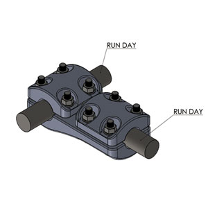 Đầu nối dây rẽ nhánh bắt 1 dây chính và 1 dây rẽ nhánh nắp liền